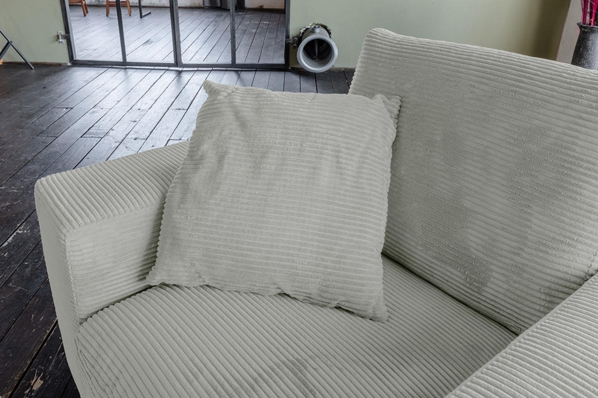 SPITZKISSEN MADELINE Hellgrau Cord - Hellgrau, Textil (50/14cm) - KAWOLA