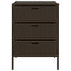 GARTENSCHRANK Braun 55x59x80 cm Poly Rattan - Braun, Kunststoff (55/80/59cm) - furnicato
