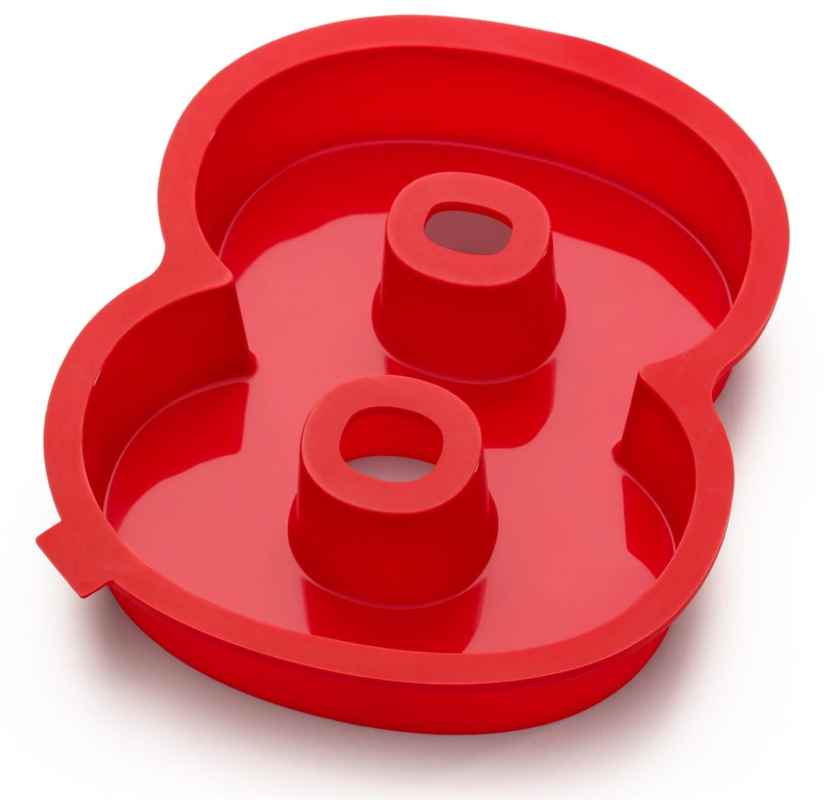 BACKFORM Zahlen - Silikon - 8 - Wiederverwendbar - Rot, Kunststoff (20/7/26cm) - Sareva