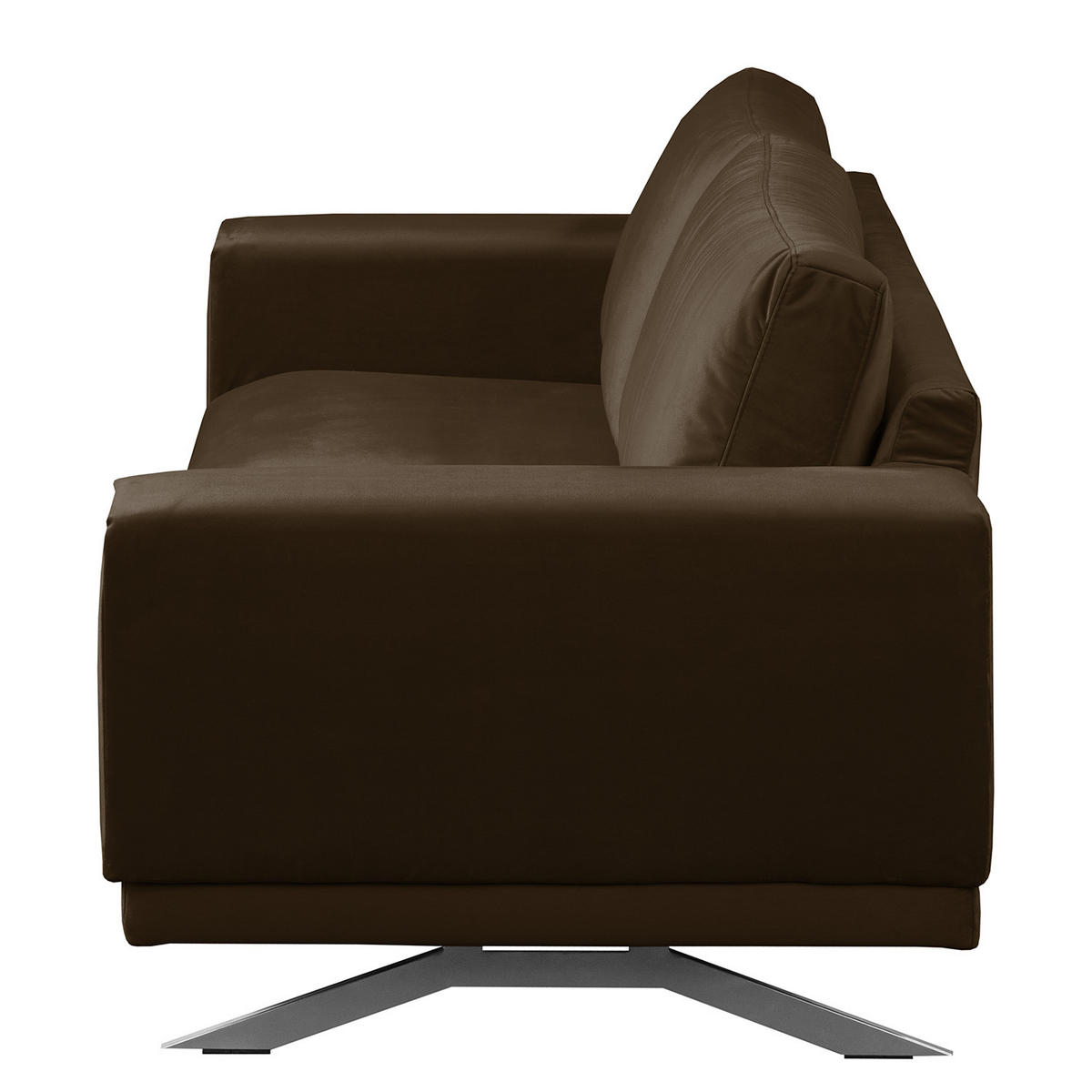 2,5-SITZER SOFA - Samt - Braun, Textil (216/81/89cm) - home24