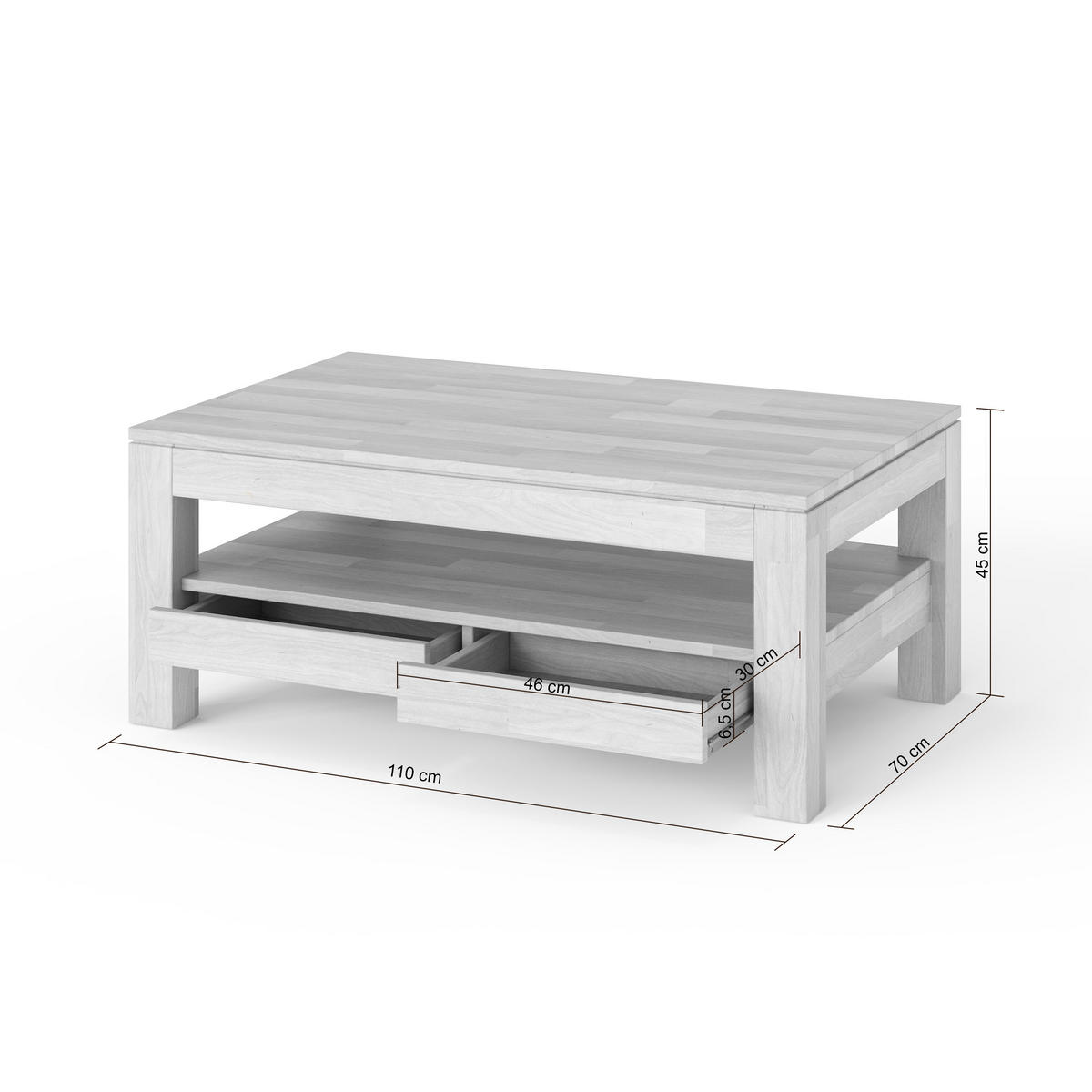 COUCHTISCH Viborg - Buchefarben, Holz (110/70/45cm) - kiki design