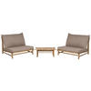 LOUNGE SET 2-Sitzer Hellbraun Auflagen taupe Todi - Taupe/Hellbraun, Holz - Beliani