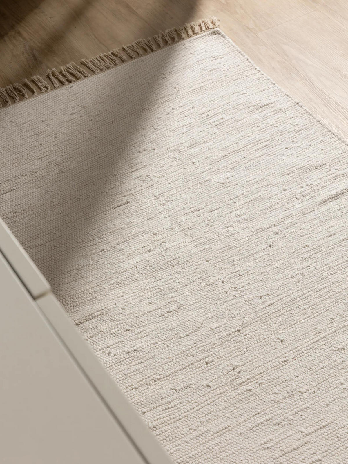 TEPPICH aus recyceltem Material Tom Weiß 80x300 cm - Weiß, Textil (80/300cm) - benuta Pop