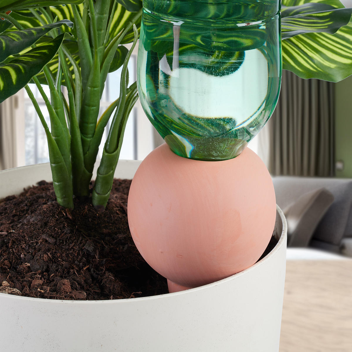 4xTONKEGEL - Hellbraun, Keramik (9/18/9cm) - Relaxdays