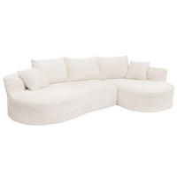 SOFA-GARNITUR Weiß - Weiß, Textil (296/61/159cm) - MCW