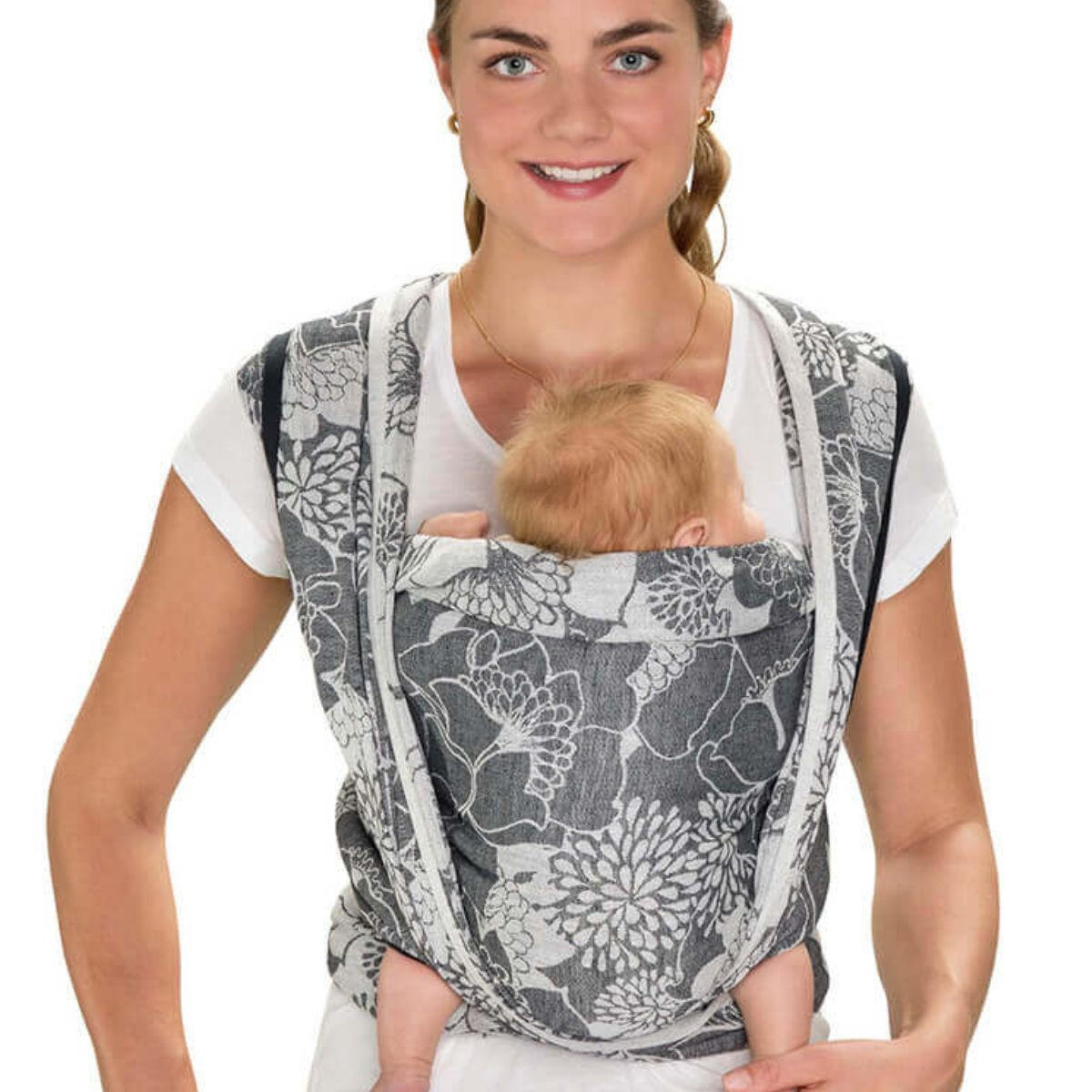 BABYTRAGETUCH Gewebtes Tragetuch - Hellgrau, Textil (70/0.1/460cm) - Hoppediz