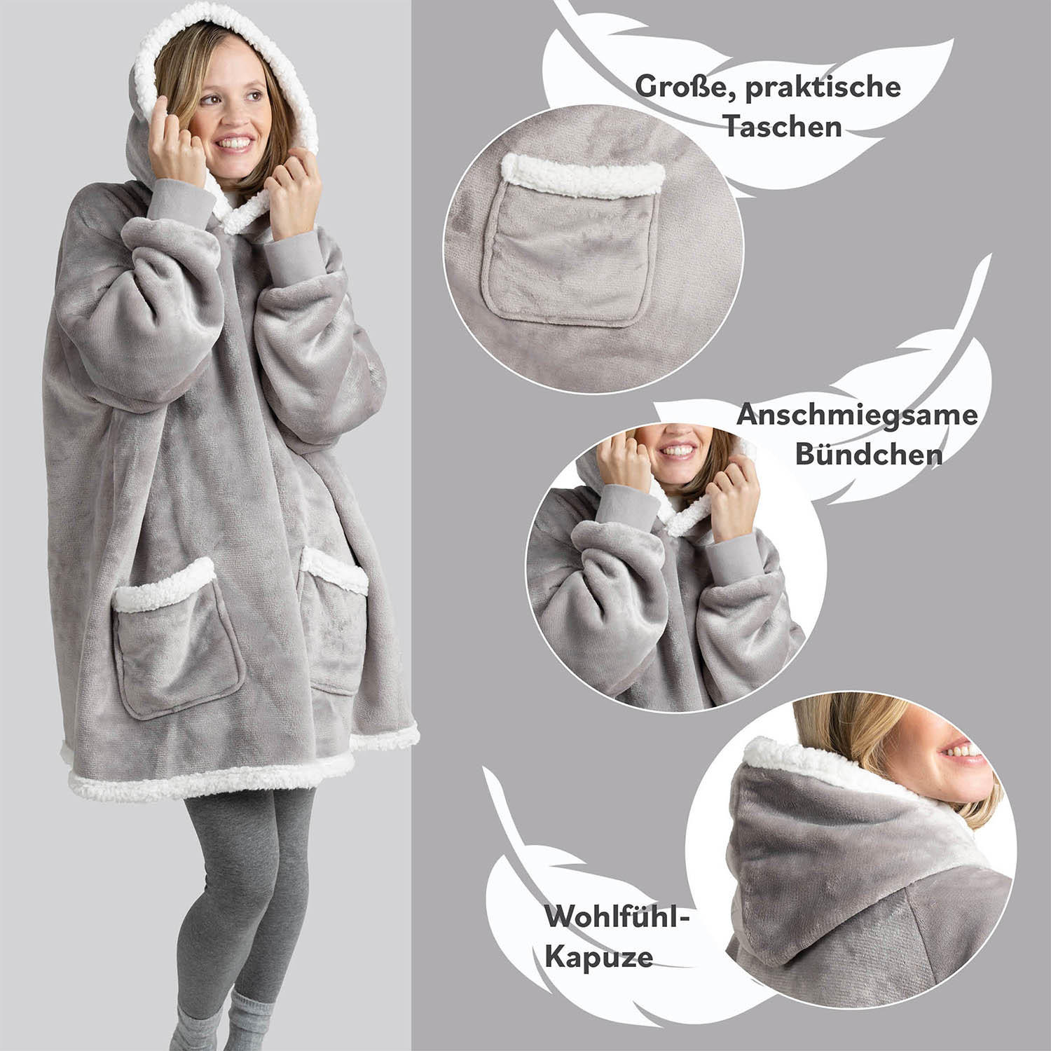 DECKENPULLOVER Loevbacken groß, Dunkelblau, Sherpa - Dunkelblau/Weiß, Textil (90/92cm) - Blumtal
