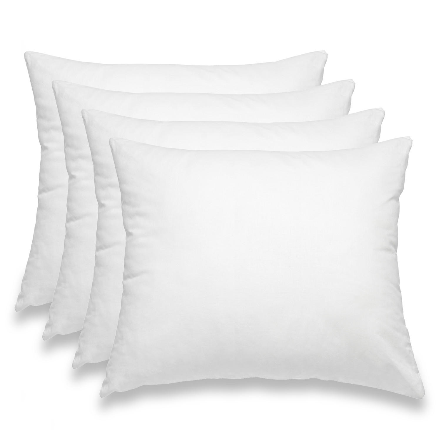 FEDERKISSEN 4er Set 100% Federn 40/50 cm Bezug aus 100% Baumwolle - Weiß, Textil (50/40cm) - wometo