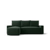 ECKSOFA mit Schlaffunktion SAVIO Poso 14 Links - Dunkelgrün, Textil (232/140cm) - Bedante
