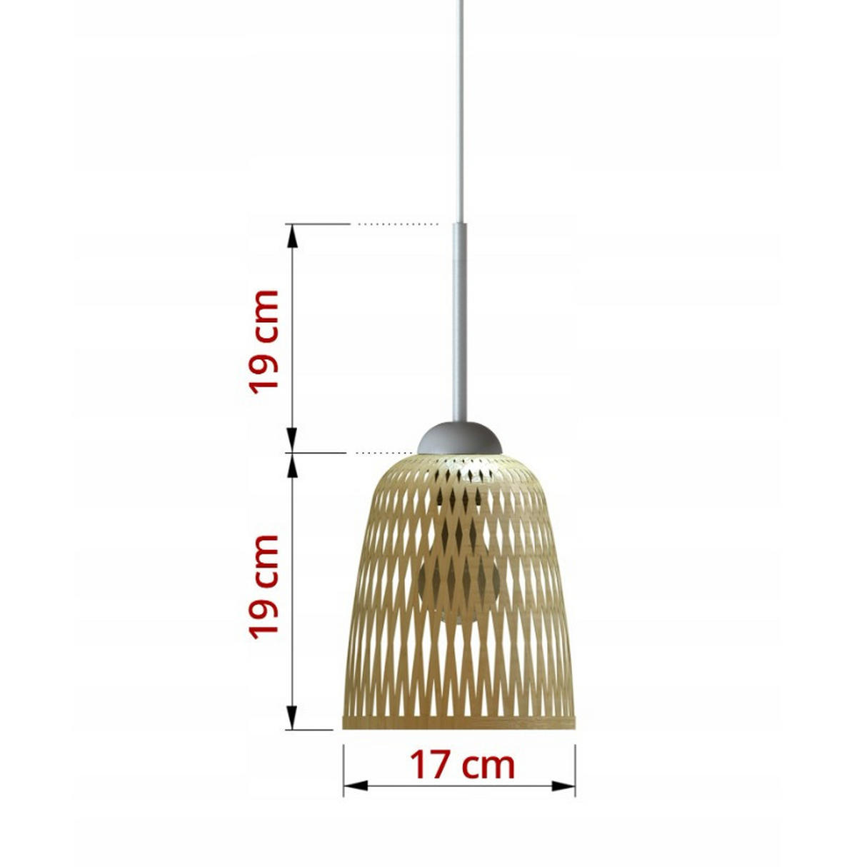 PENDELLEUCHTE BOHO - Schwarz/Weiß, Holz/Metall (40/40/100cm) - kiki design