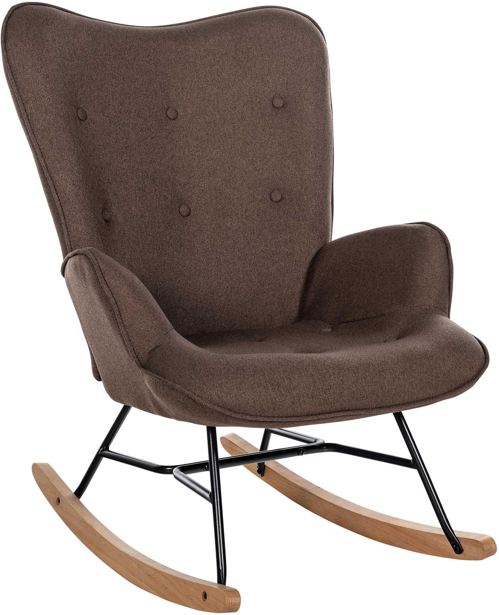 SCHAUKELSTUHL Stoff braun - Braun, Textil/Metall (71/98/88cm) - CLP