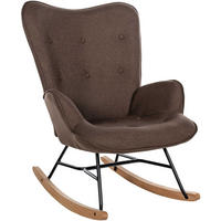 SCHAUKELSTUHL Stoff braun - Braun, Textil/Metall (71/98/88cm) - CLP