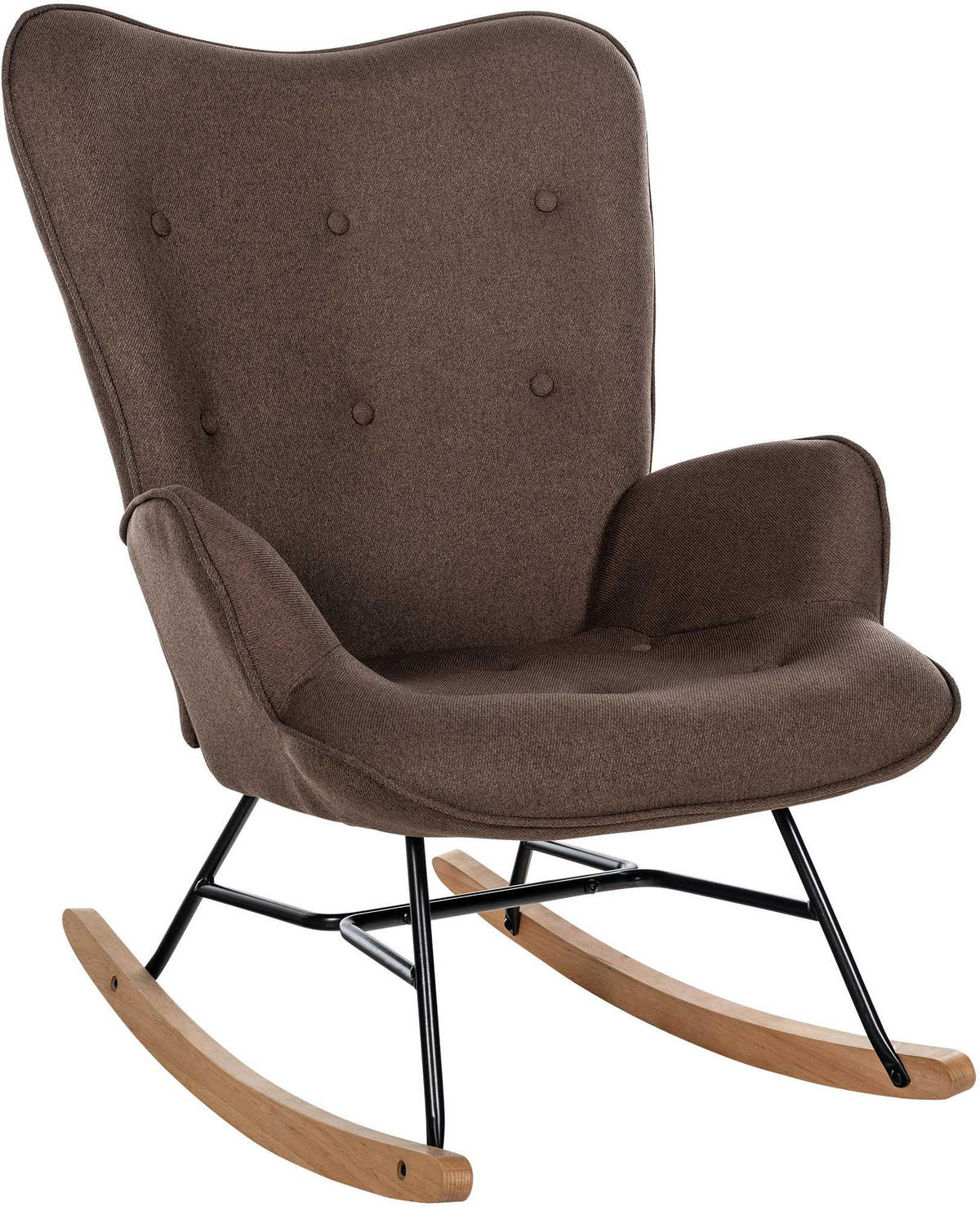 SCHAUKELSTUHL Stoff braun - Braun, Textil/Metall (71/98/88cm) - CLP