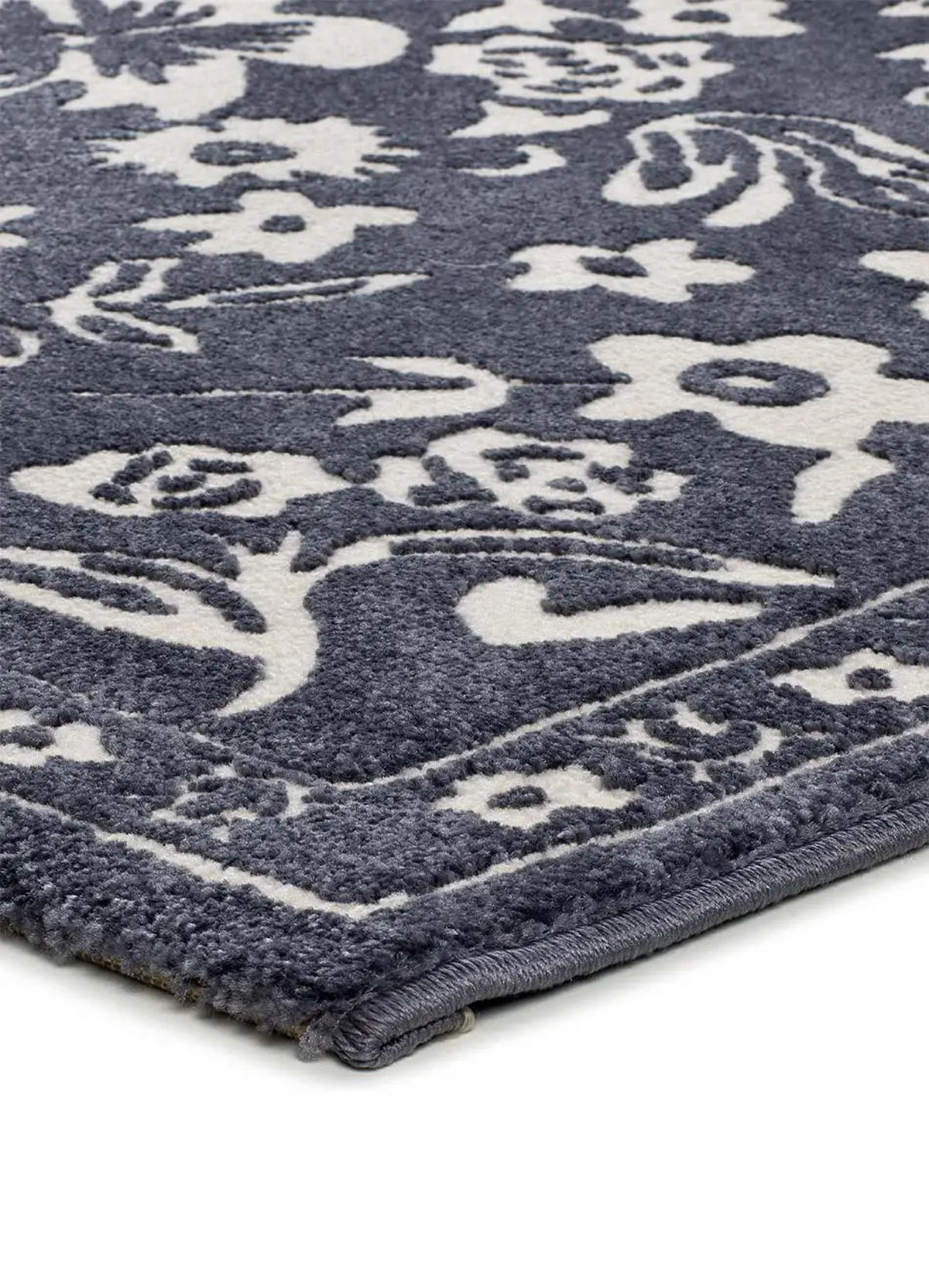 KURZFLORTEPPICH Blau / Mehrfarbig Amara 160/230 cm - Blau/Creme, Naturmaterialien/Textil (160/230cm) - Atticgo