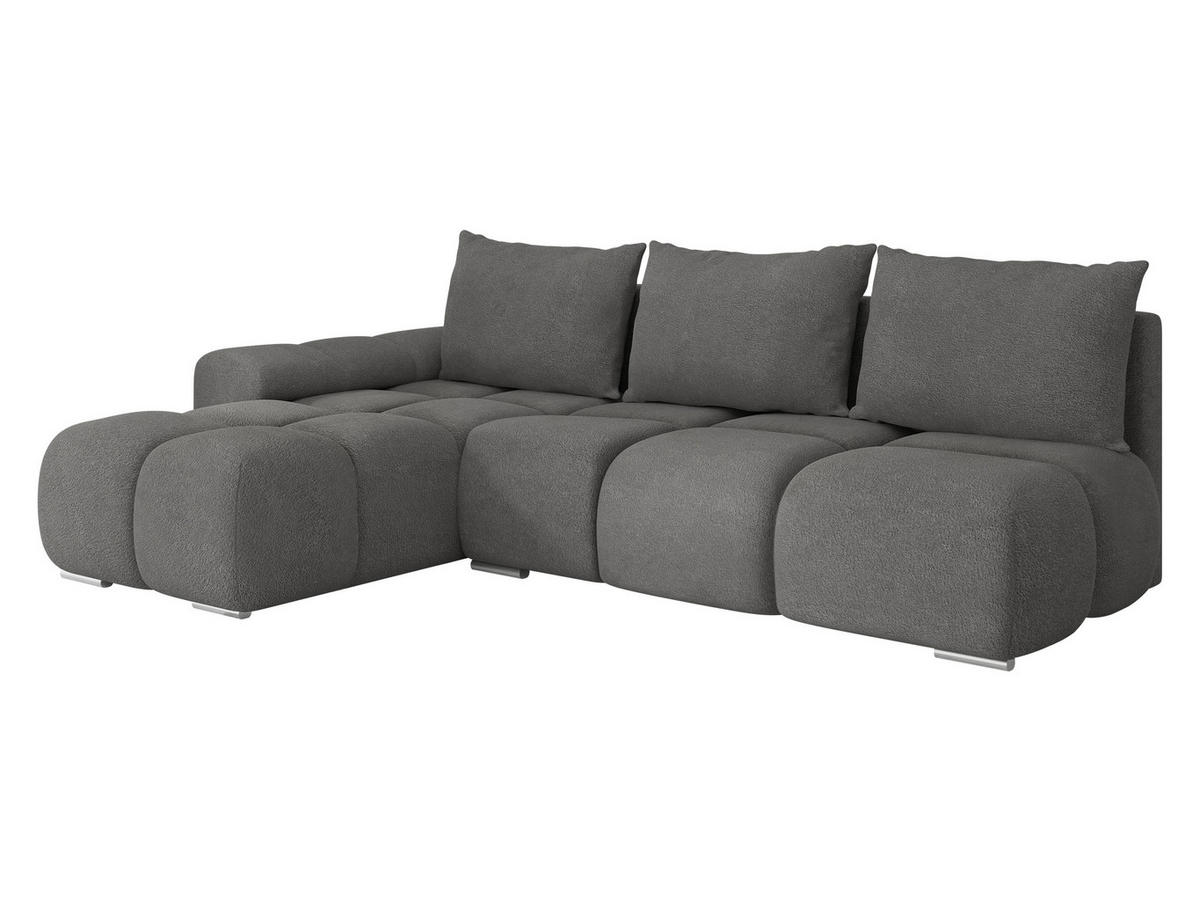 ECKSOFA Bestii, Seite: Links - Greige/Schwarz, Holz/Kunststoff (270/183cm) - MIRJAN24