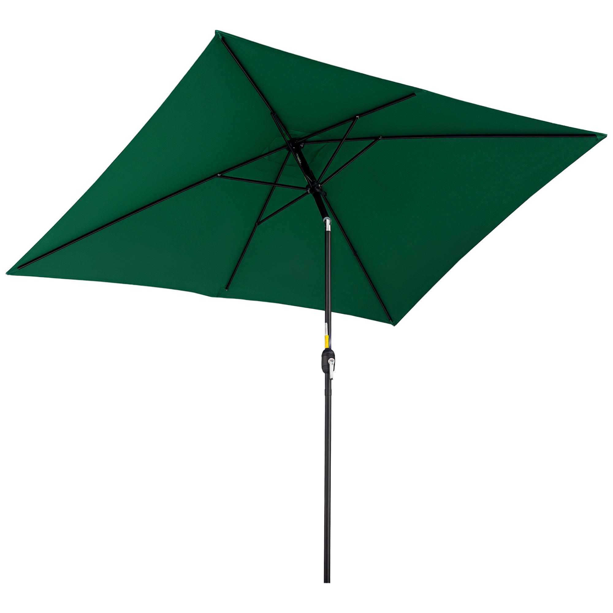 SONNENSCHIRM DE-11476 rechteckig, neigbar, Aluminium Grün - Grün, Metall (198/294cm) - ComfortXL