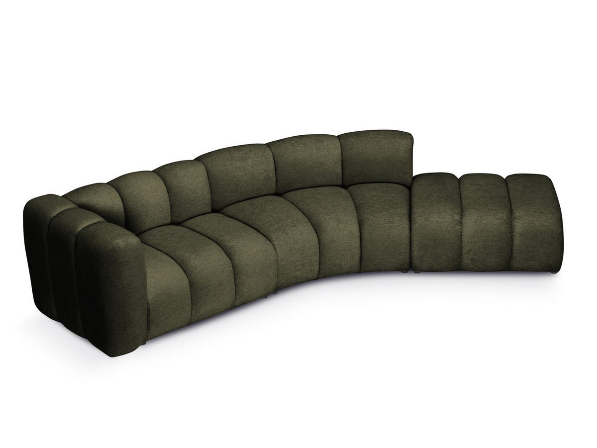 SOFAELEMENT Links Chenille Stoff Grau - Hellgrau/Schwarz, Holzwerkstoff/Kunststoff (179/70/113cm) - Makamii