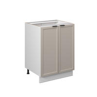 KÜCHENUNTERSCHRANK Fame-Line GrauBeige 60 cm ohne AP - Greige/Weiß, Holzwerkstoff (60/82/51.6cm) - Vicco