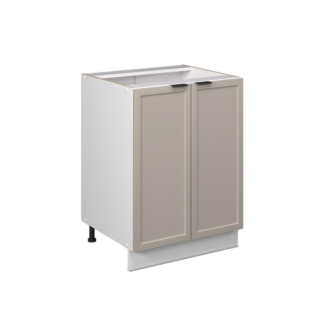 KÜCHENUNTERSCHRANK Fame-Line GrauBeige 60 cm ohne AP - Greige/Weiß, Holzwerkstoff (60/82/51.6cm) - Vicco