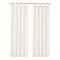 SCHLAUFENSCHAL blickdicht 140x225 cm Weiß 2er-Pack - Weiß, Textil (140/225cm)