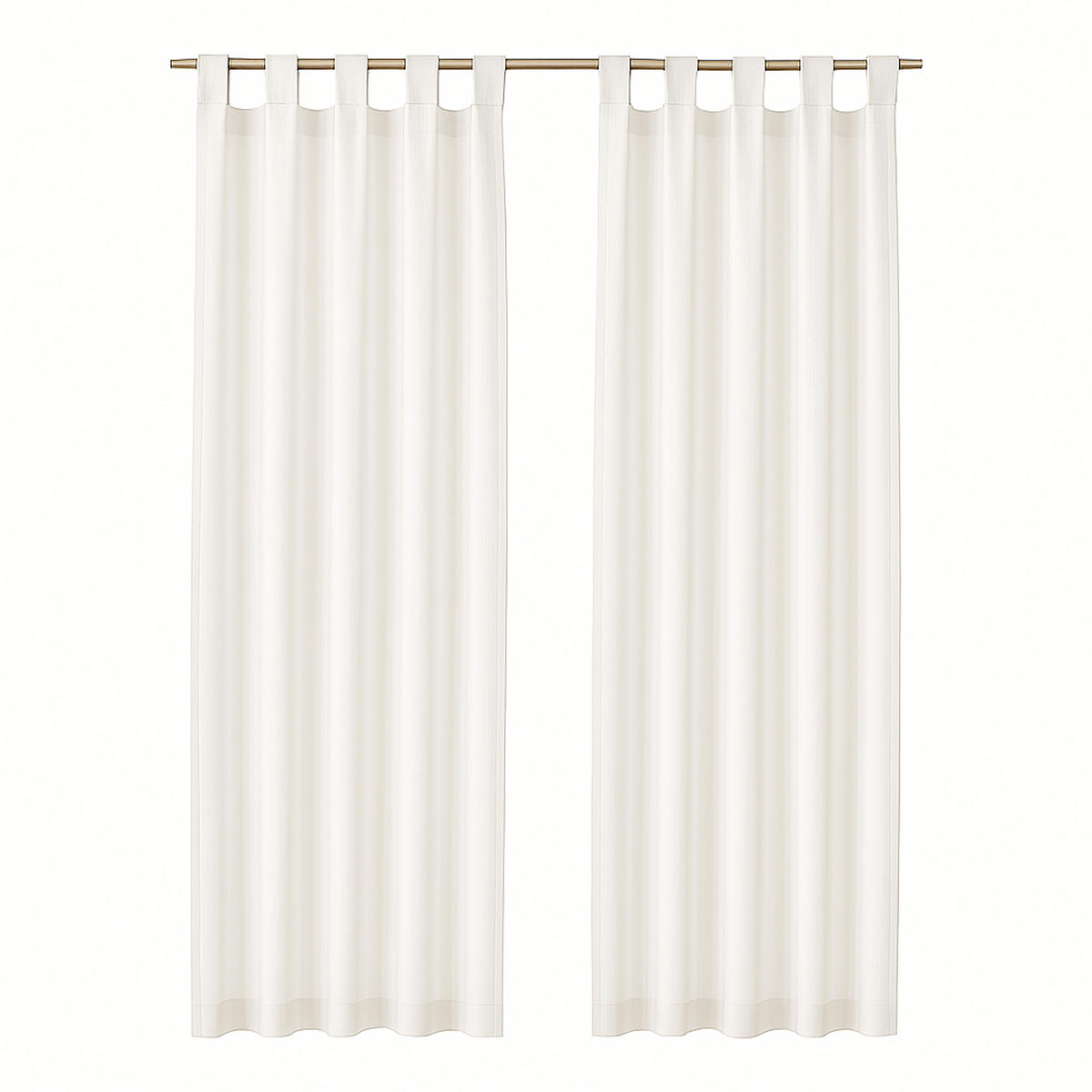 SCHLAUFENSCHAL blickdicht 140x225 cm Weiß 2er-Pack - Weiß, Textil (140/225cm)