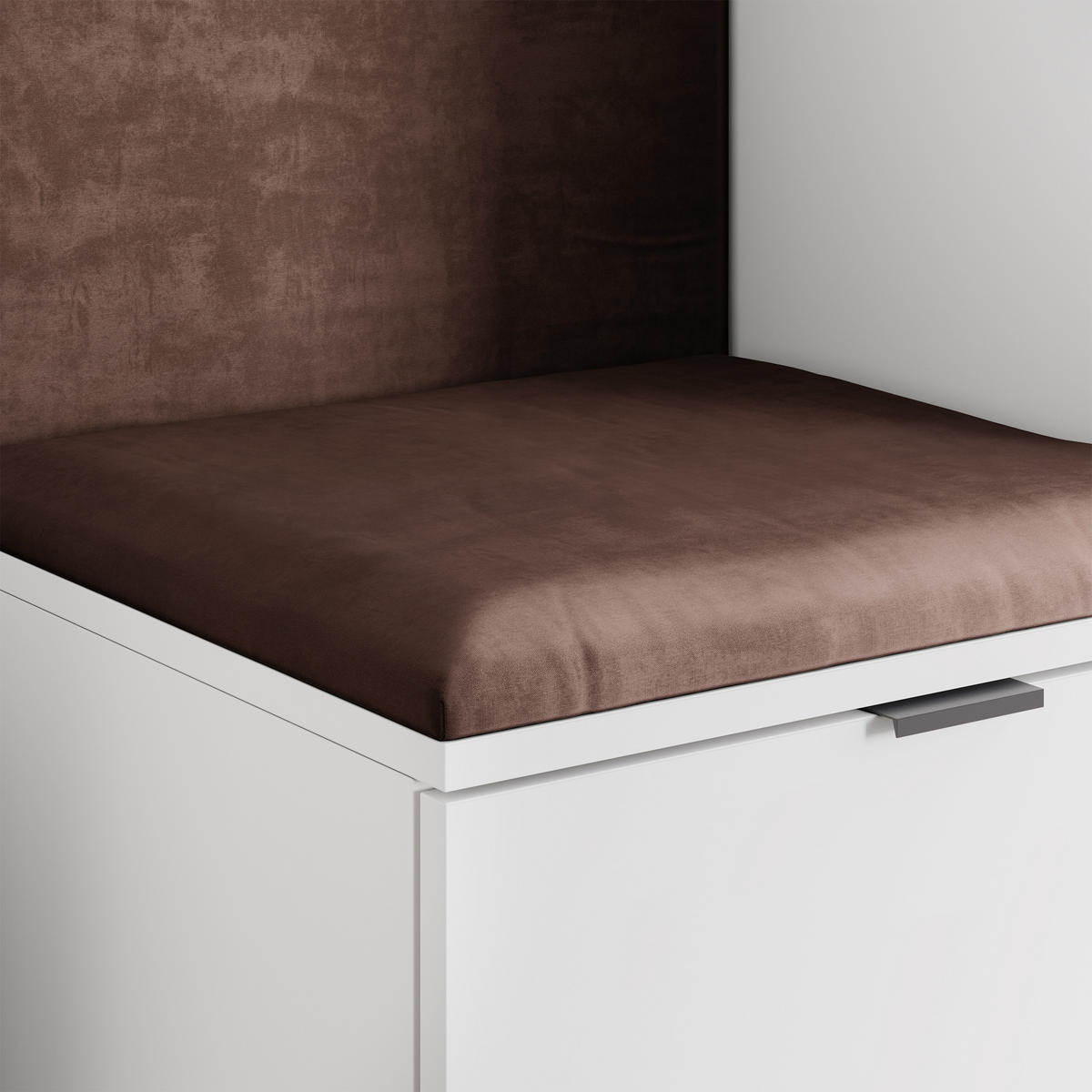 GARDEROBENSCHRANK VIRA 95/181/51 cm Modern Garderobe-Set Weiß - Weiß/Braun, Holzwerkstoff (95/181/51cm) - MASSENO