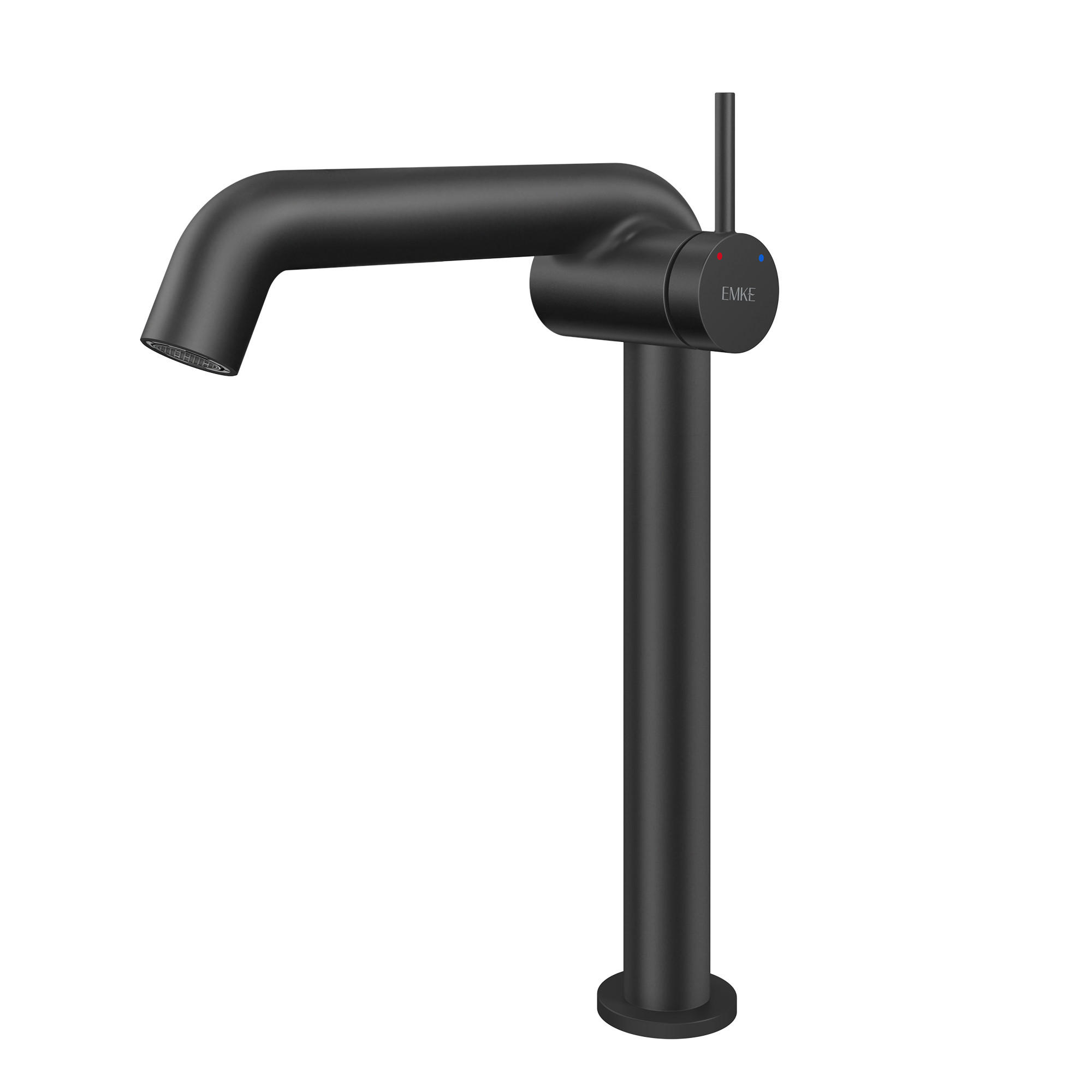 WASCHTISCHARMATUR Wasserzulaufrohr aus Edelstahl Schwarz Matt 26cm - Schwarz, Metall (22/7.6/33.2cm) - EMKE