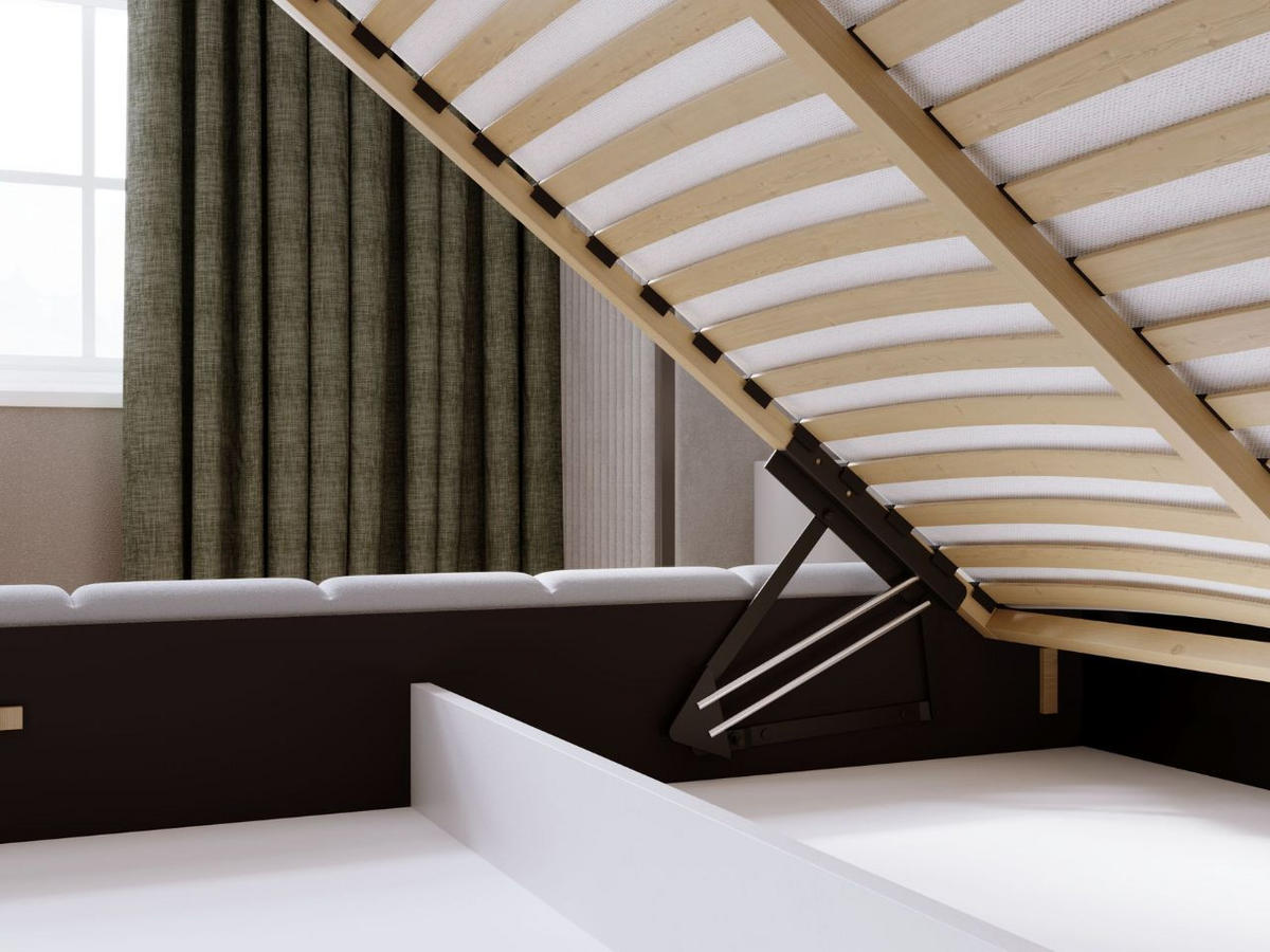 POLSTERBETT Orio 180x200 Hellgrau - Hellgrau, Textil (180/200cm) - Graingold