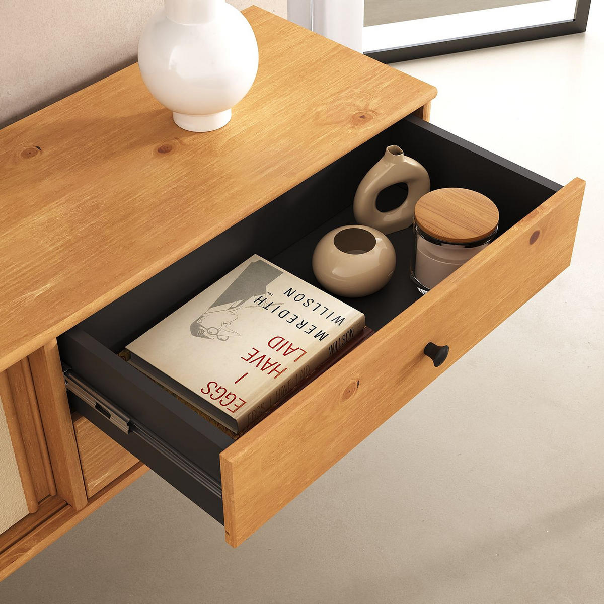 LOWBOARD SIMONA Eiche - Eichefarben, Holz (175/30/34cm) - IDIMEX