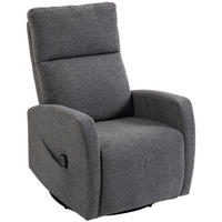 MASSAGESESSEL Chenille Dunkelgrau - Dunkelgrau/Naturfarben, Holz/Textil (73.5/108/97cm) - HOMCOM