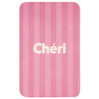 PREPROGA ZA WC Črte 50x80 cm - pink, umetna masa/tekstil (50/1cm) - OnlyWow