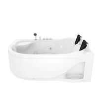 WHIRLPOOL Pool Badewanne Eckwanne W23H-L - Weiß, Glas/Kunststoff (120/80/182cm) - AcquaVapore by Sandra Jentho