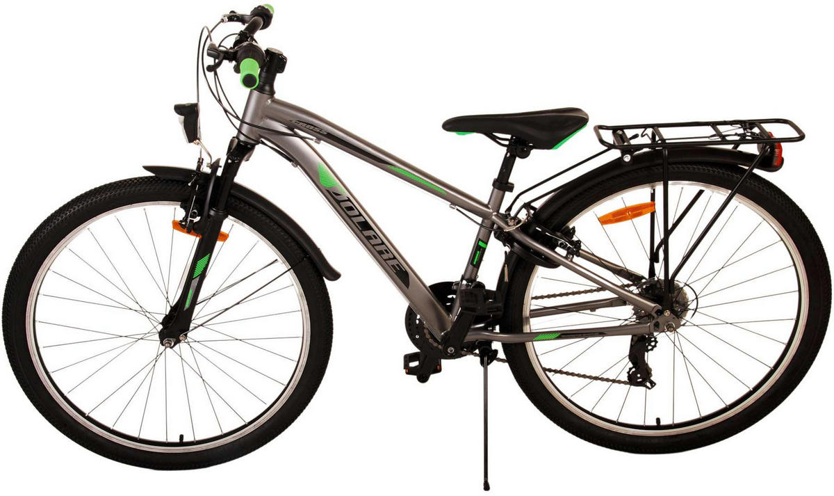 KINDERFAHRRAD Cross - Jungen - 2 Handbremsen - 26 Zoll - Grau - Grau, Metall (77cm) - TPFSports