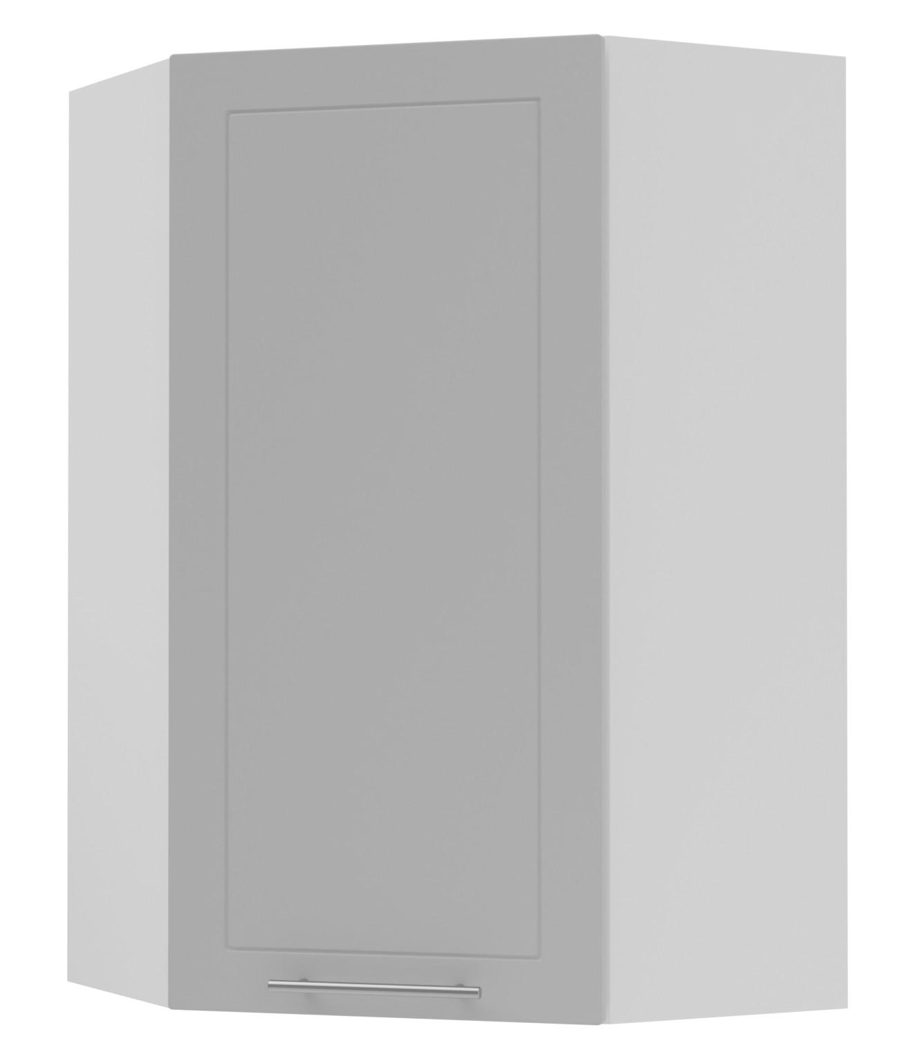 KÜCHENHÄNGESCHRANK Kvantum W4/10/60 Dust Grey Matt / Weiß Matt 60 / 60 / 96cm - Weiß/Grau, Holz/Holzwerkstoff (60/96/60cm) - Feldmann-Wohnen