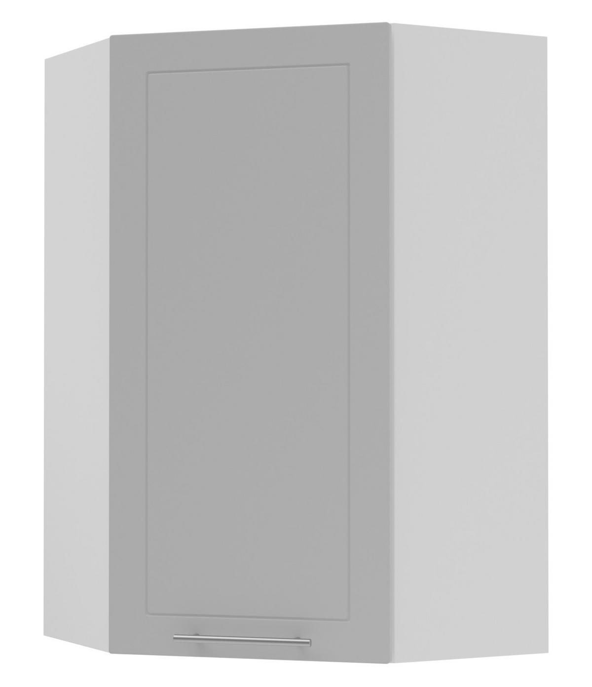KÜCHENHÄNGESCHRANK Kvantum W4/10/60 Dust Grey Matt / Weiß Matt 60 / 60 / 96cm - Weiß/Grau, Holz/Holzwerkstoff (60/96/60cm) - Feldmann-Wohnen