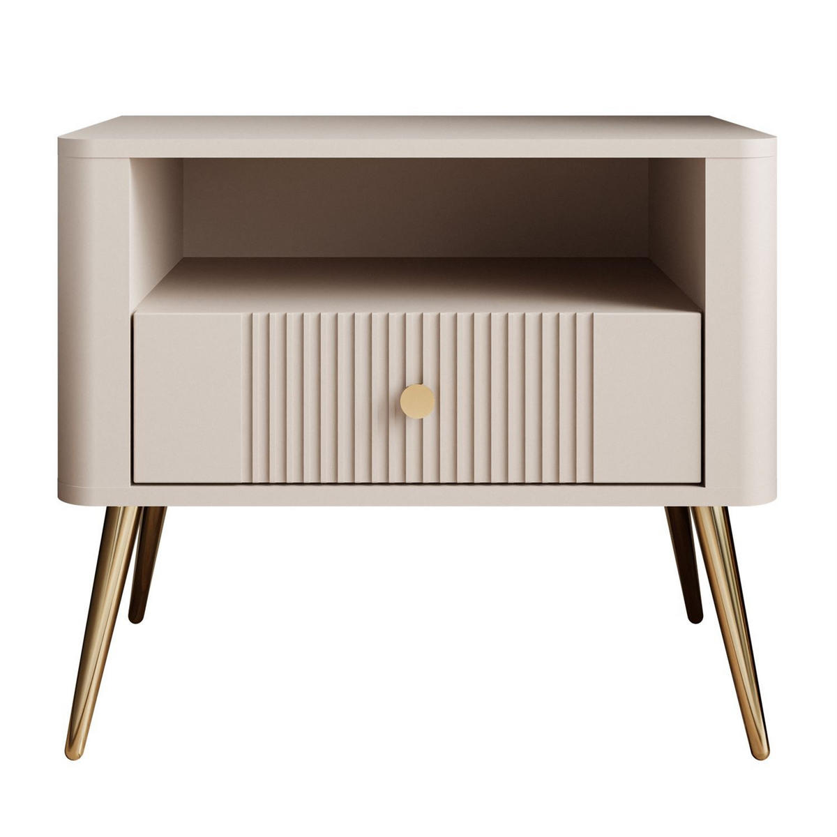 NACHTTISCH ELYSIA KASCHMIR mit Schublade - Kaschmir, Holzwerkstoff (65/55/39cm) - Lookway