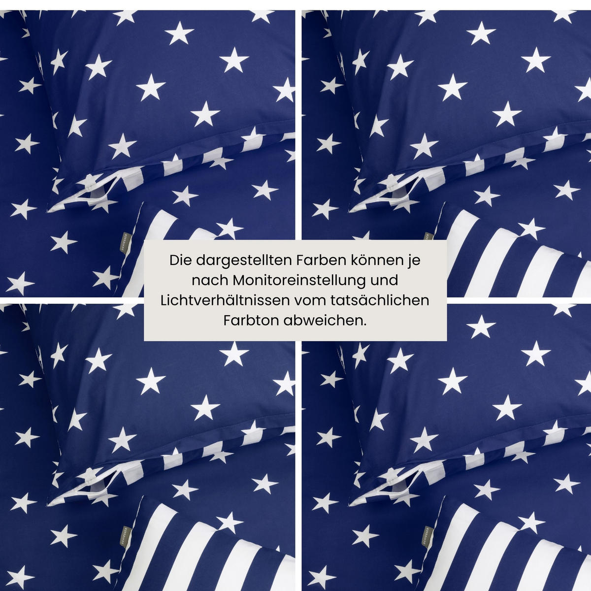 BETTWÄSCHESET Sterne Feinbiber 2-teilig 155x220 cm Blau - Blau, Textil (155/220cm) - SCHIESSER