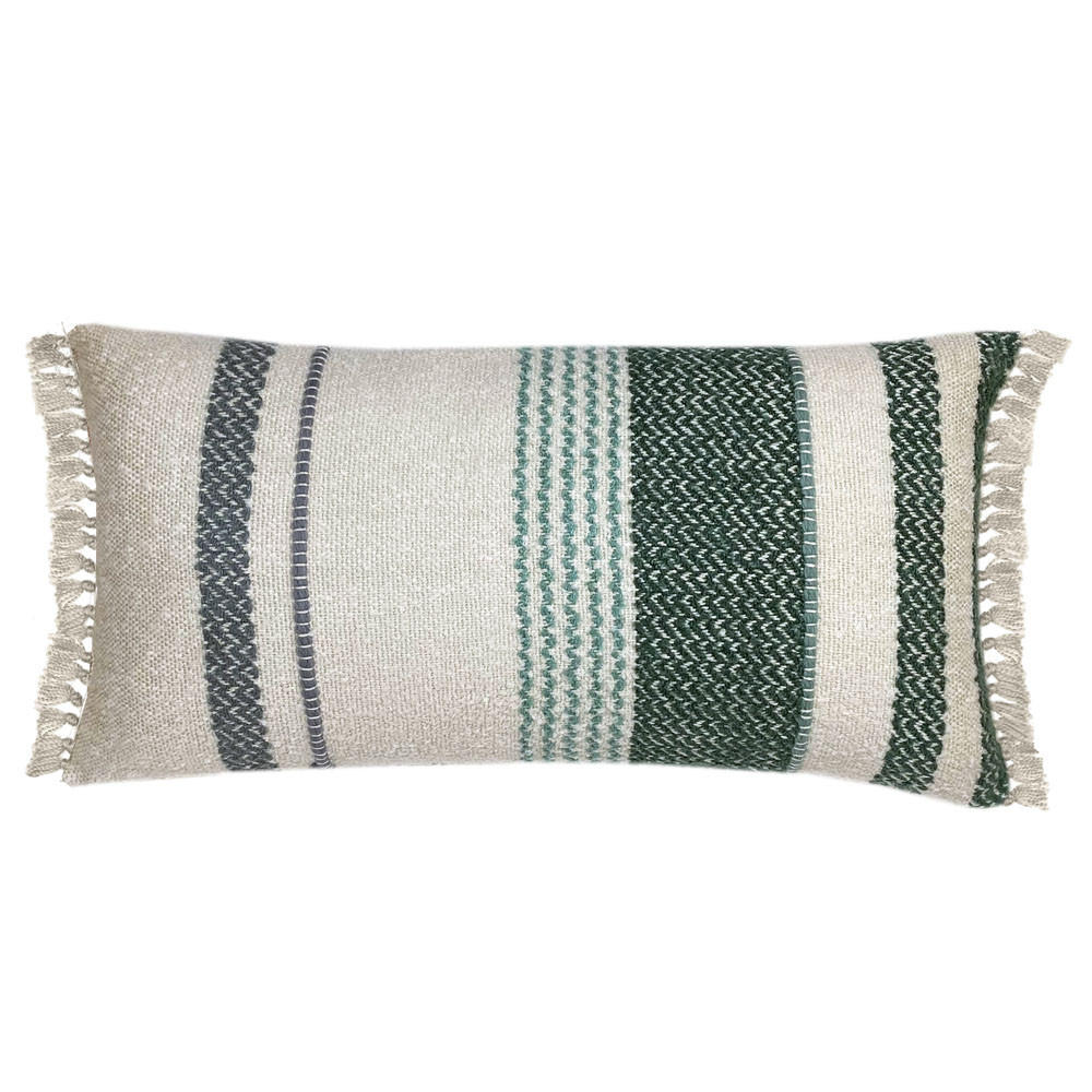 DEKOKISSEN Bouclé mehrfarbig Pastelltönen 37x70 - Türkis/Multicolor, Textil (70/37/12cm) - Malagoon
