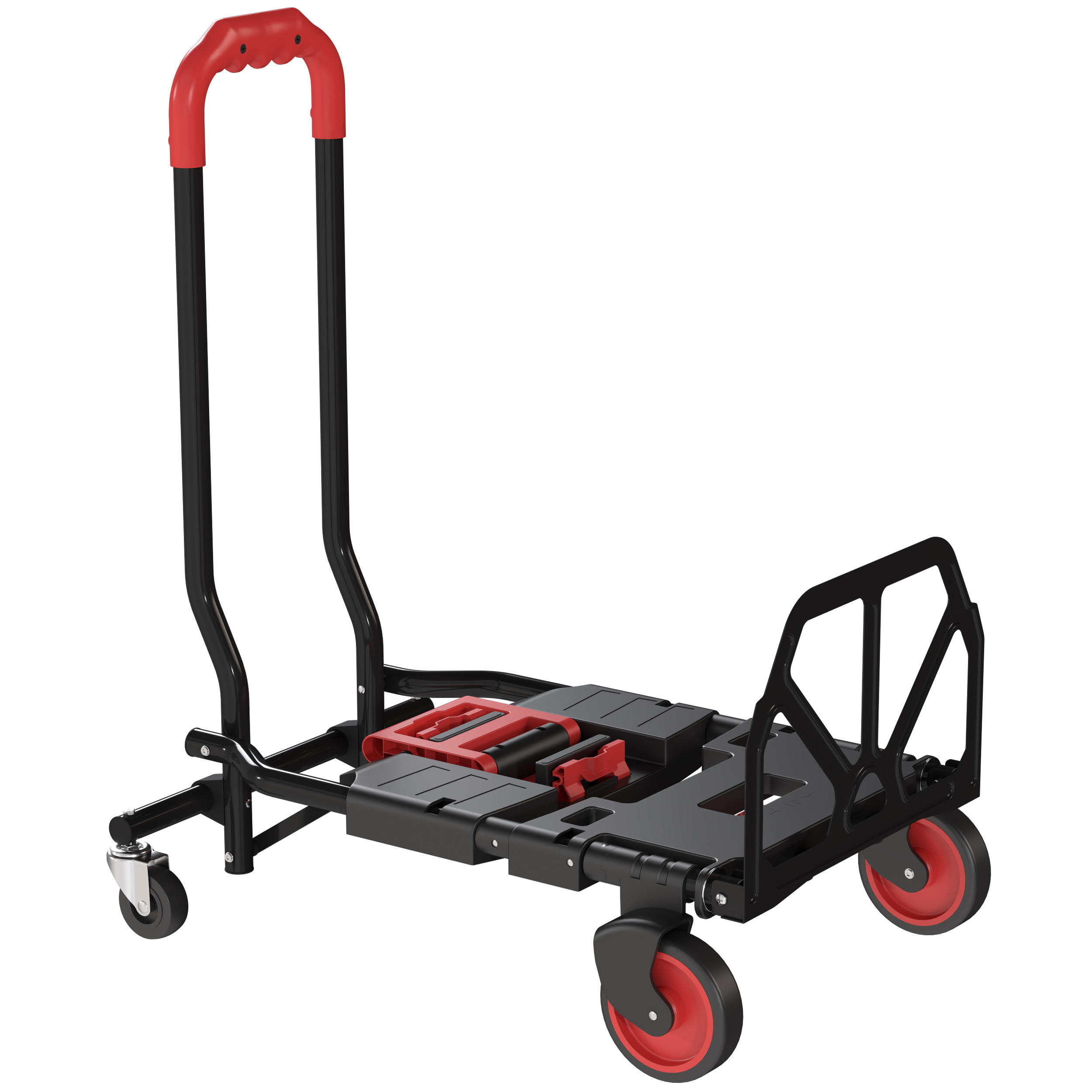 KLAPP-SACKKARRE Stahl Schwarz - Schwarz, Metall (44/78/83cm) - HOMCOM