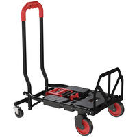 KLAPP-SACKKARRE Stahl Schwarz - Schwarz, Metall (44/78/83cm) - HOMCOM