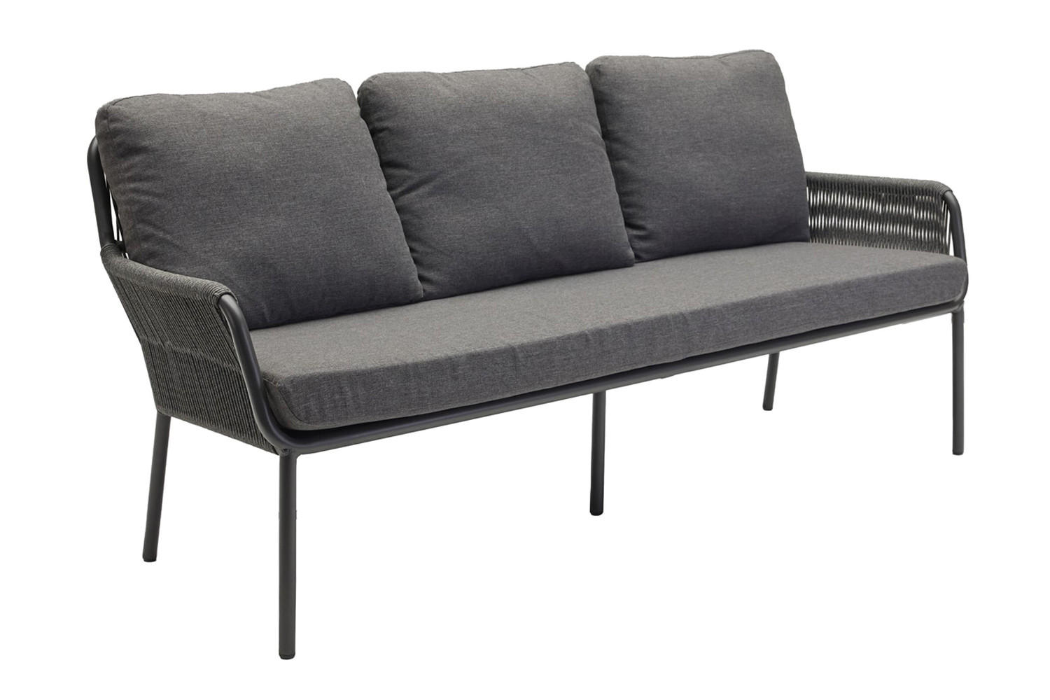 LOUNGESOFA Concord 198x86x59 cm, Metall, Anthrazit - Taupe/Anthrazit, Metall (198/86/59cm) - dasmöbelwerk