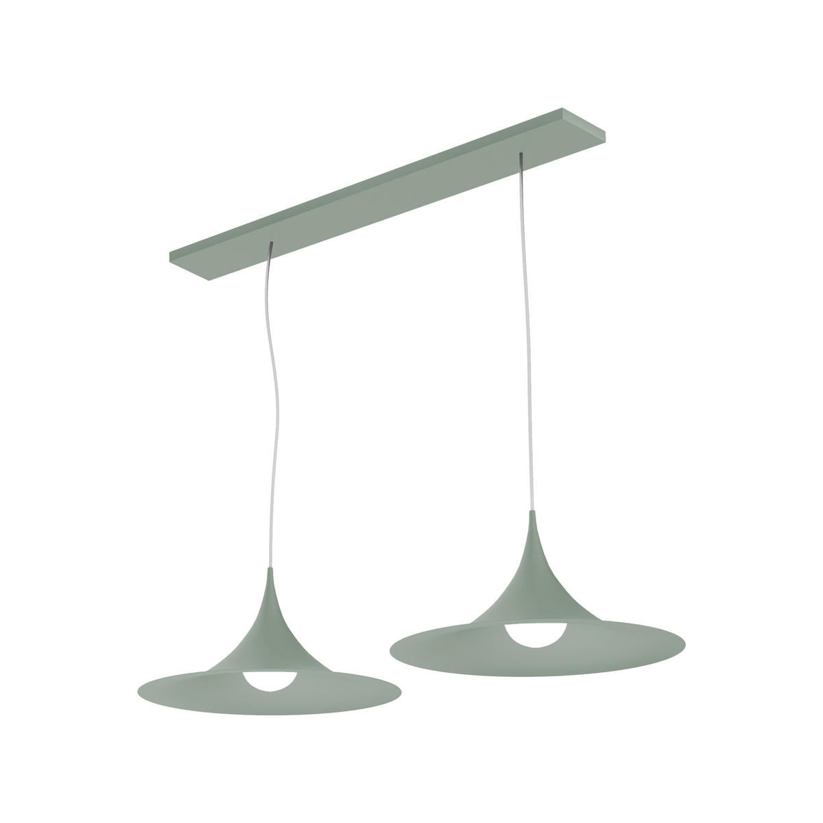 HÄNGELEUCHTE Louie X2 - Grün, Metall (33/70/16cm) - Lumicom