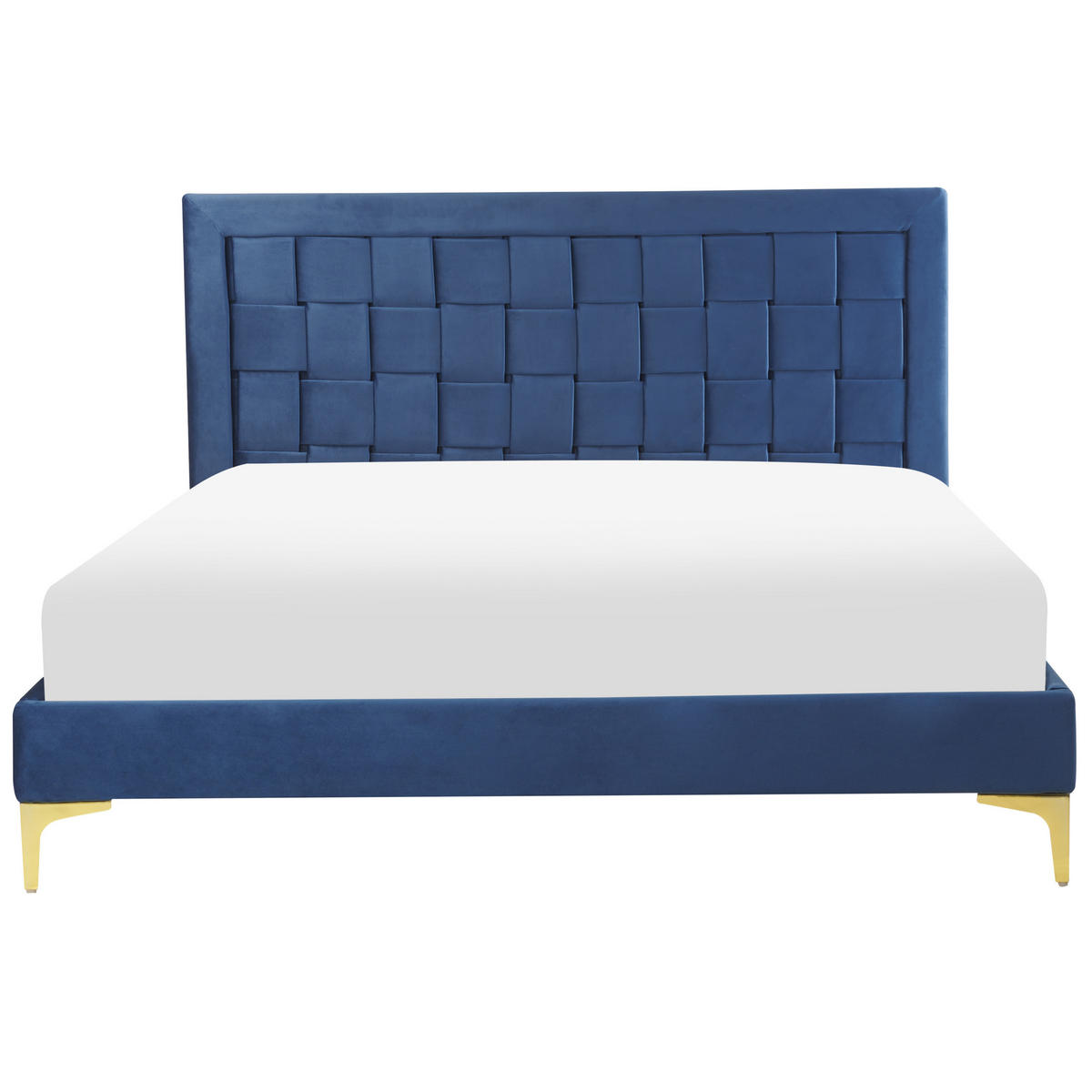 DOPPELBETT 140/200cm Marineblau Limoux - Blau, Textil (140/200cm) - Beliani