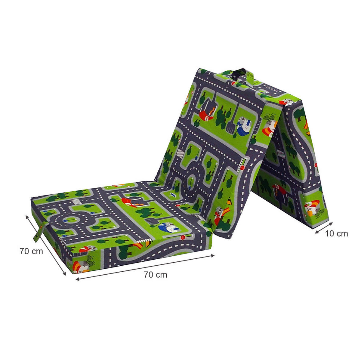 FALTMATRATZE Grün 190 x 70 cm - Grün, Textil - VitaliSpa