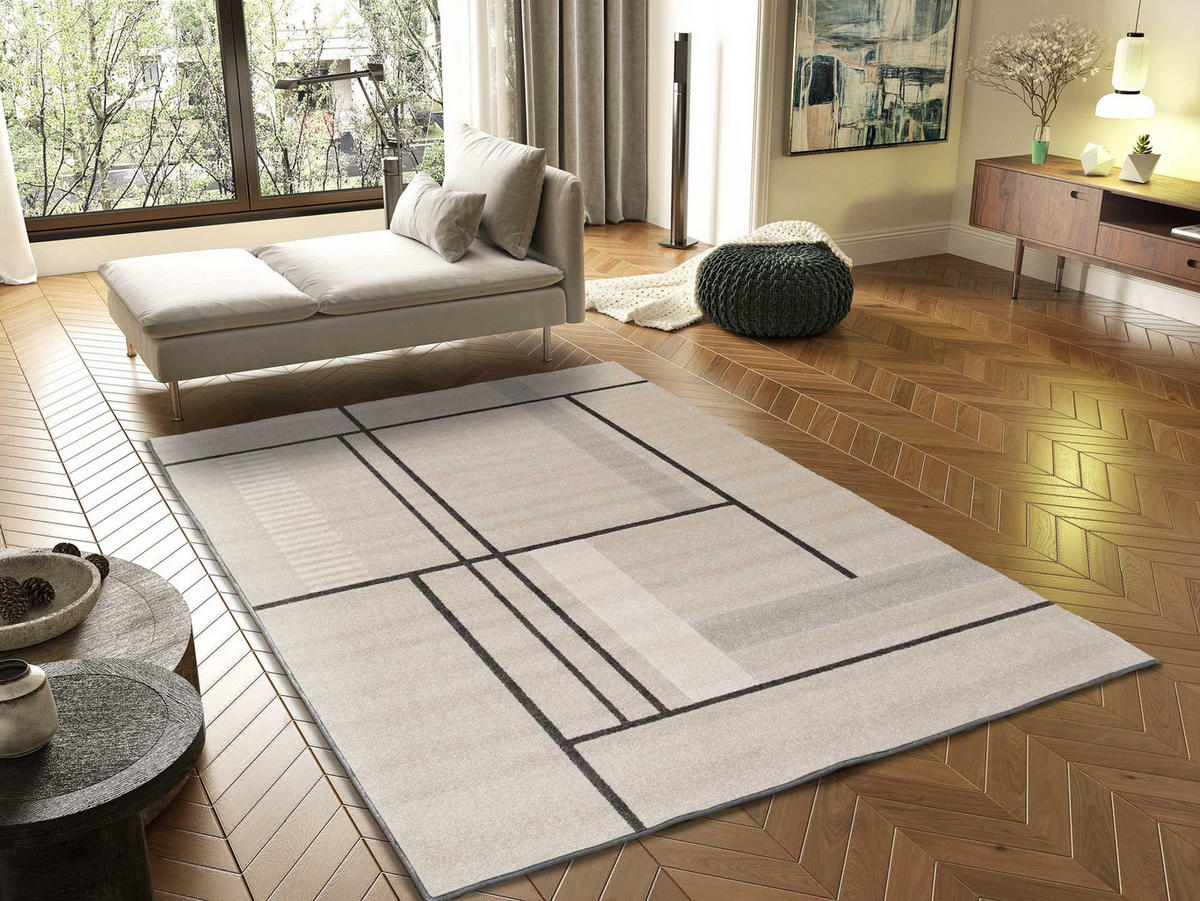 WEBTEPPICH Beige Domus 120/170 cm - Beige, Naturmaterialien/Textil (120/170cm) - Atticgo