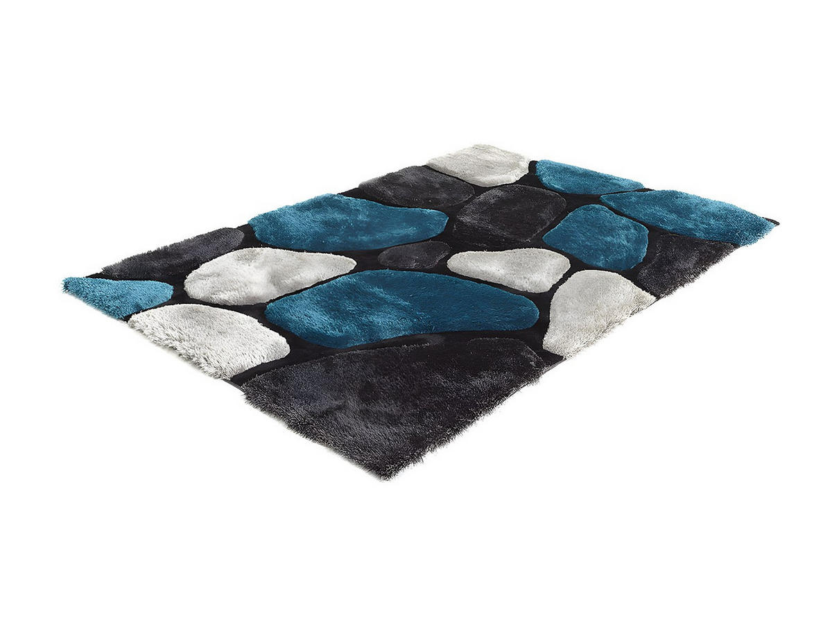 WOHNZIMMERTEPPICH - 200 x 140 - stoff - türkisblau Pietra - Türkis, Textil (200/140cm) - Vente-Unique