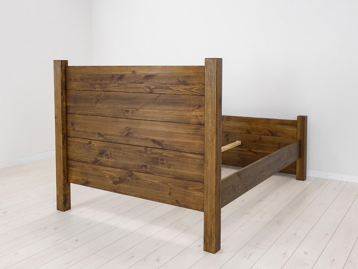 BETT aus Massivholz Rustyk Dobromir 140x200 - Dunkelbraun, Holz (140/200cm) - Seart