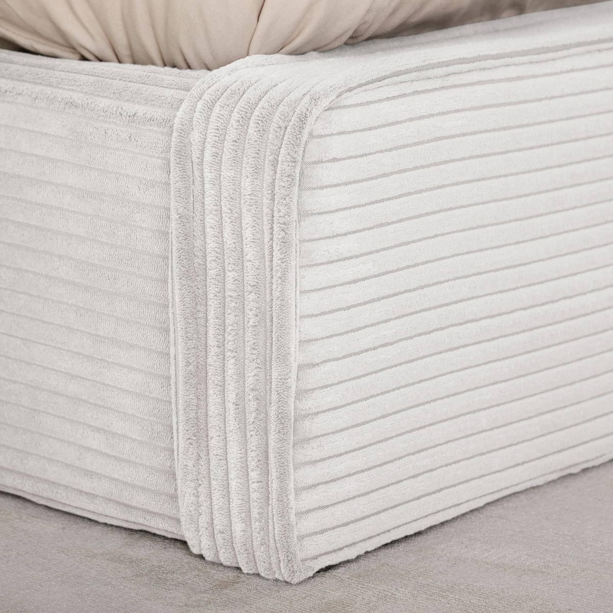 POLSTERBETT CURSIO 140x200 cm Off-White - Weiß, Textil (140/200cm) - IDIMEX