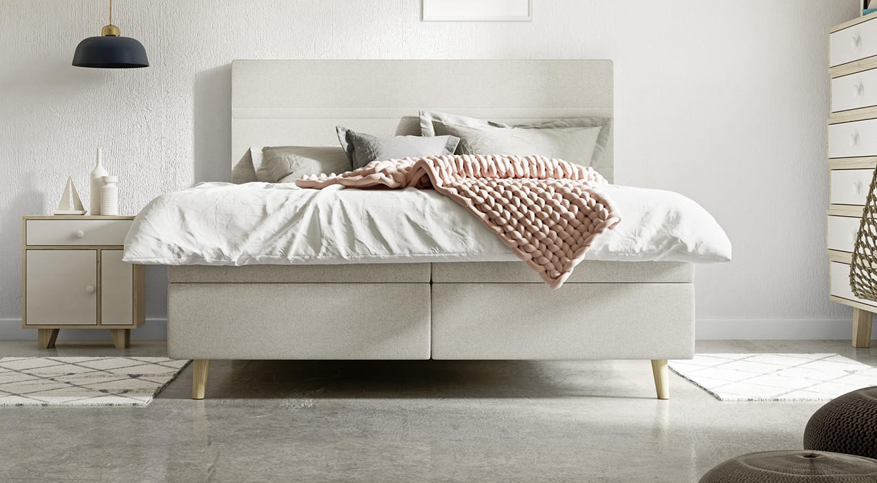 Boxspringbett beige von Schlaraffia