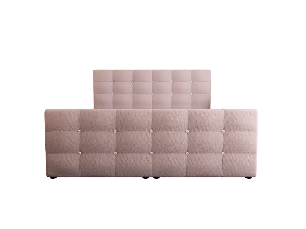 BOXBETT KLEO 160x200, mit Matratze H3 und Topper, Cosmic 14 - Rosa, Holz/Kunststoff (160/200cm) - Bedante